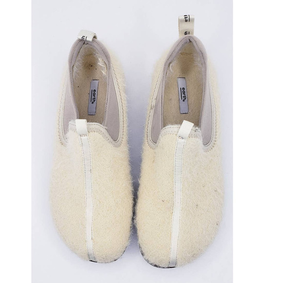 Earth Dream Catamount Slip On Clogs Women's 7 Natural Fuzzy Cream Comfort Shoe - Picture 4 of 14